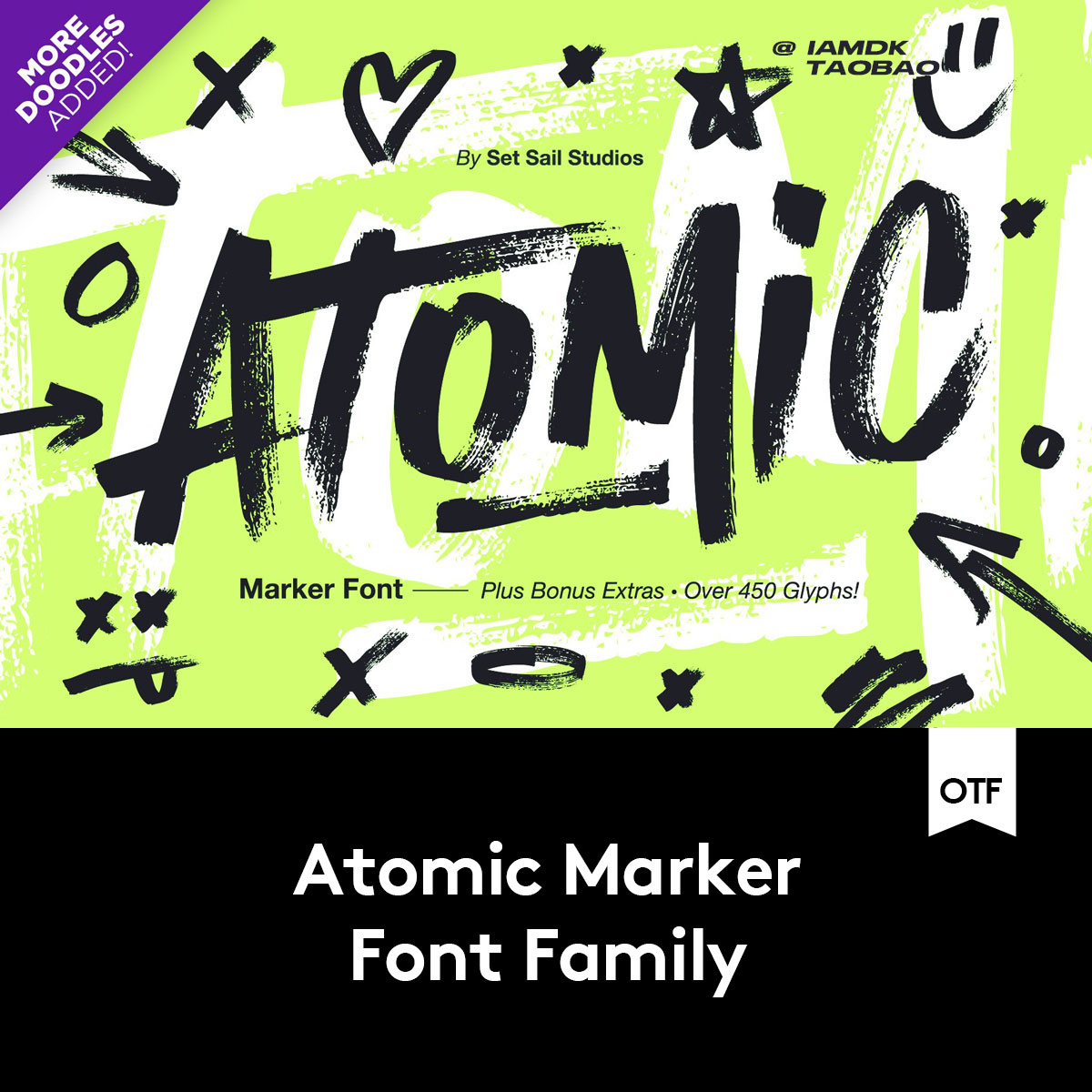 潮流街头嘻哈说唱涂鸦马克笔手写毛笔超酷psai英文字体素材安装包