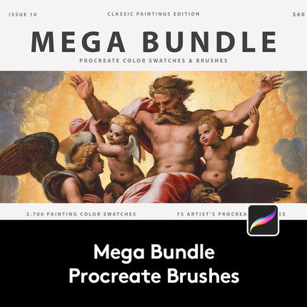 9套75款经典传统复古艺术Procreate绘画笔刷素材套装 B2020110901