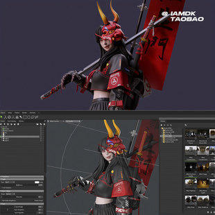 三维半真实人物游戏角色雕刻建模材质制作3DS MAX+ZB教程中文字幕