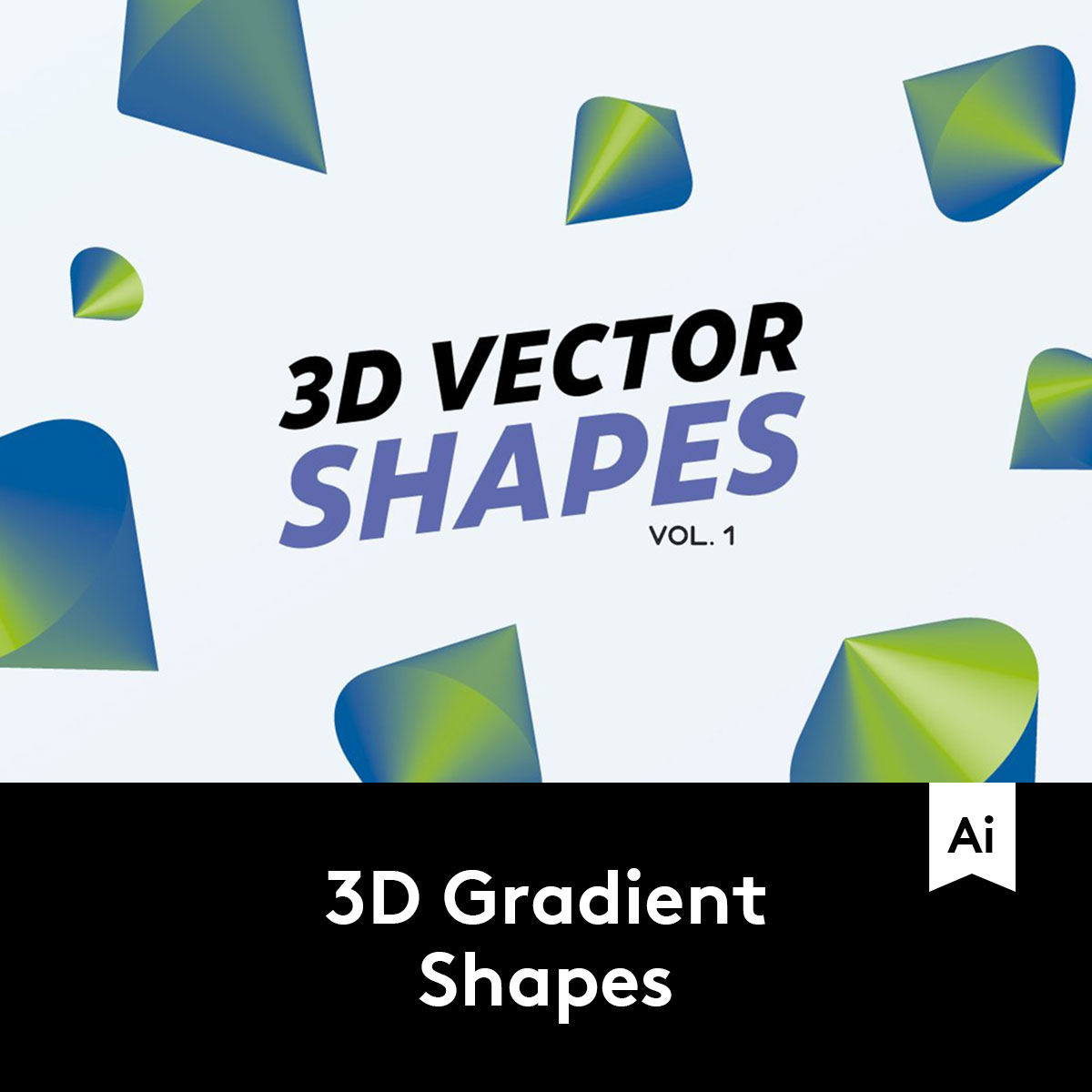 3d gradient shapes 126款多彩渐变三维几何矢量图形 g2020070801