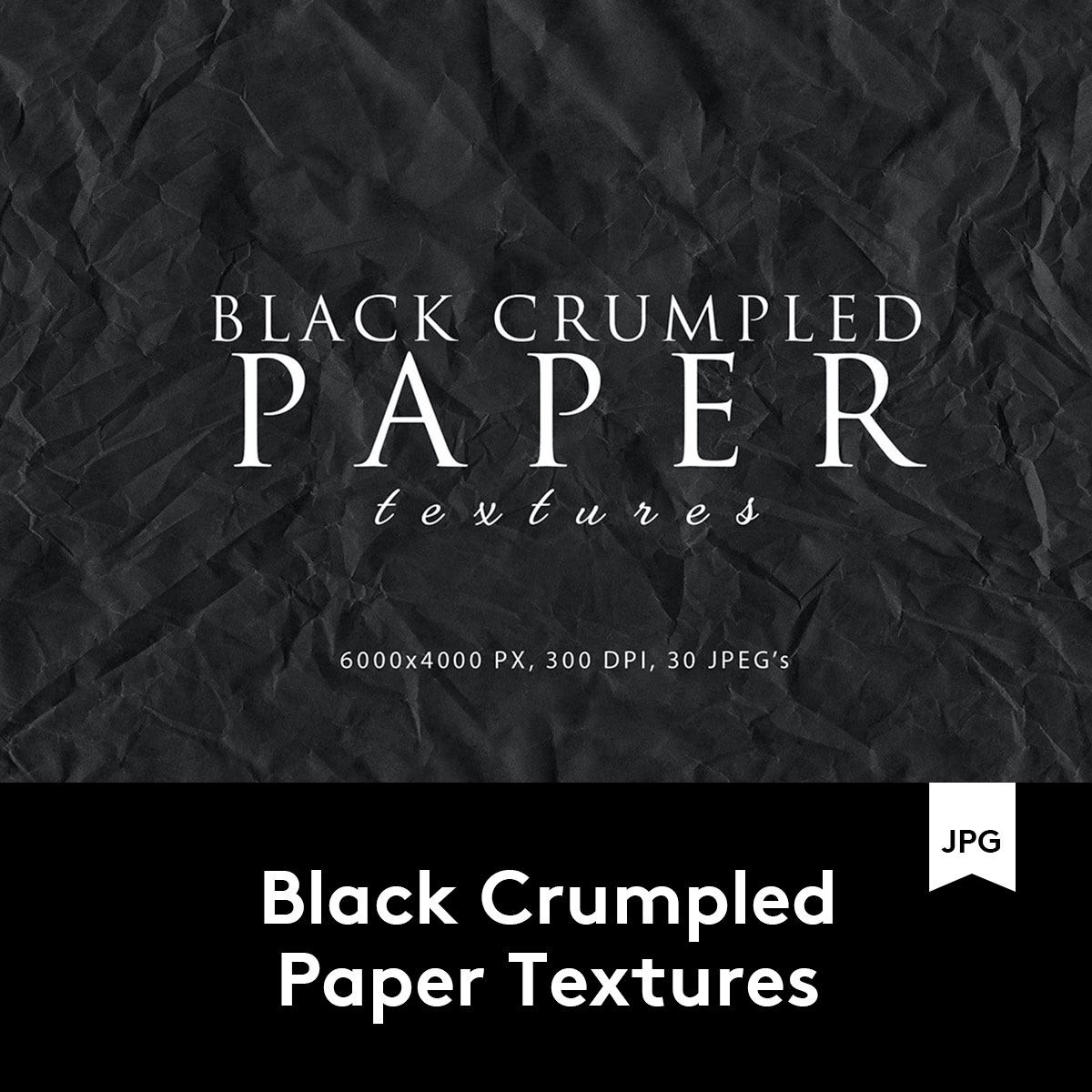 black crumpled paper textures 30款黑色褶皱纸张背景纹理素材