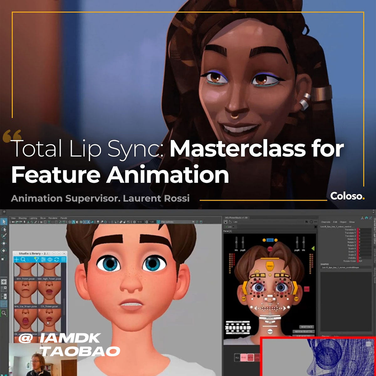 Maya Studio Library动漫人物角色对口型动画课程 中文字幕