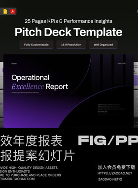 25页人力绩效年度报表简报项目策划提案幻灯片设计ppt/figma模板