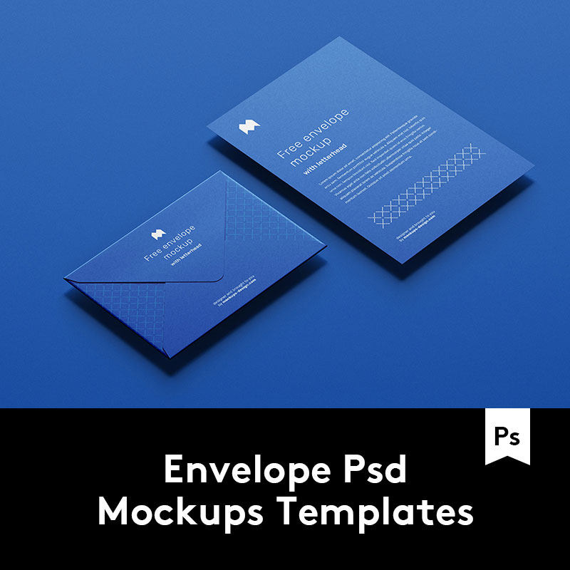 品牌设计办公文具信封信纸VI贴图提案样机PSD模版 YJ2020022610