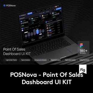 180 UI界面设计Figma模板 屏美食零食超市外卖销售数据仪表盘WEB