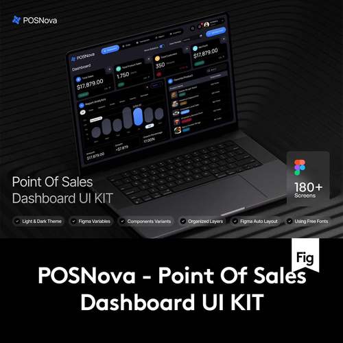 180+屏美食零食超市外卖销售数据仪表盘WEB UI界面设计Figma模板