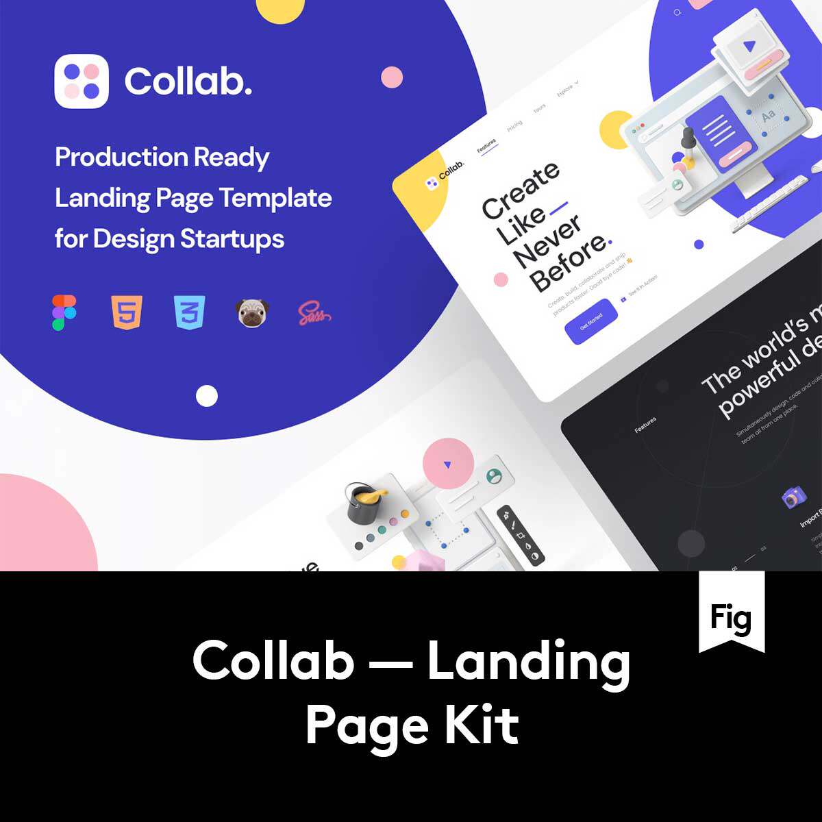 时尚响应式企业网站登录页面WEB UI设计Figma模板+源码Html素材