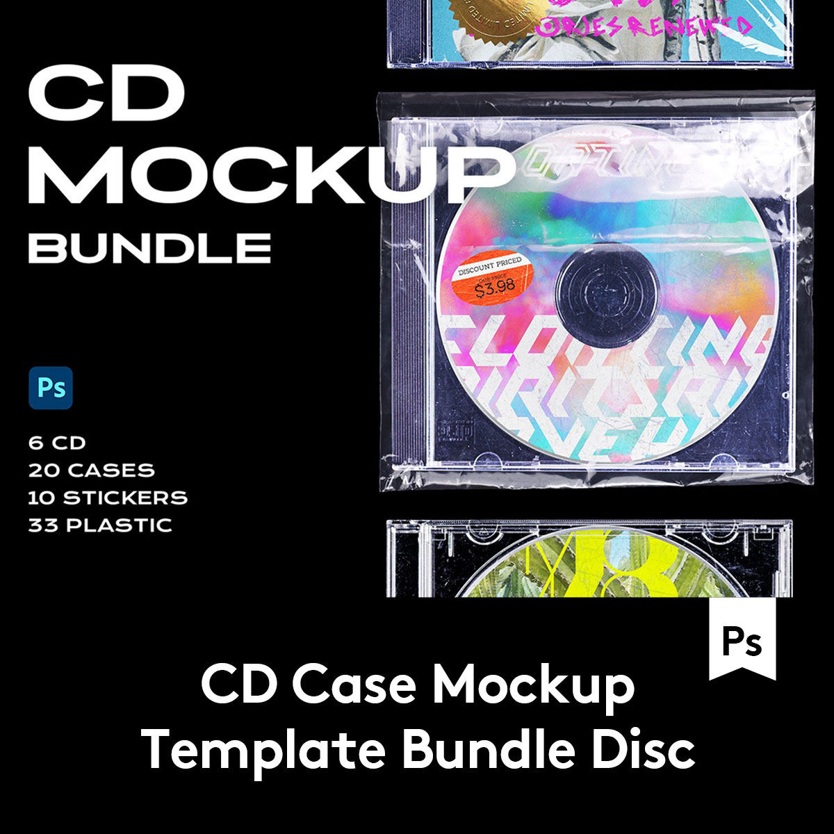 75款CD光盘盒塑料袋塑料膜贴纸样机模板PS设计素材集 M2020091301,商务/设计服务,设计素材/源文件,淘宝优惠券,粉丝福利购,淘宝优惠卷
