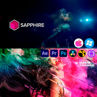 蓝宝石2024-2026 AE/PR/PS/达芬奇/Nuke视频特效转场插件Win/Mac