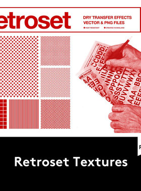 Retroset Effect 22款复古半调点线网格背景纹理素材 B2020051803