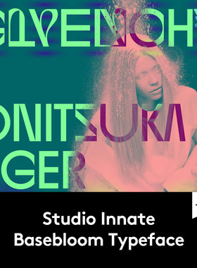 潮流复古地下小众酸性专辑封面标题Logo设计几何无衬线PS英文字体