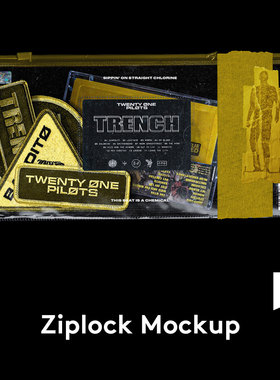 Ziplock Mockup 潮流透明塑料自封袋设计PSD样机模板 M2020042005