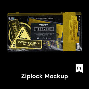 Ziplock Mockup 潮流透明塑料自封袋设计PSD样机模板 M2020042005