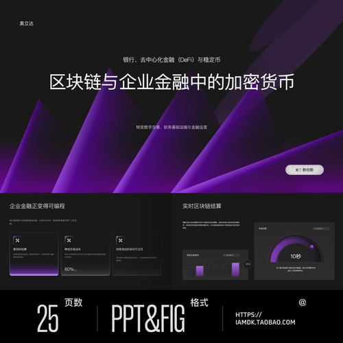 25页紫色金融科技加密货币财务区块链战略投资汇报ppt/figma模板