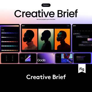 创意精美暗黑风项目策划书提案文稿幻灯片图文排版设计Figma模板