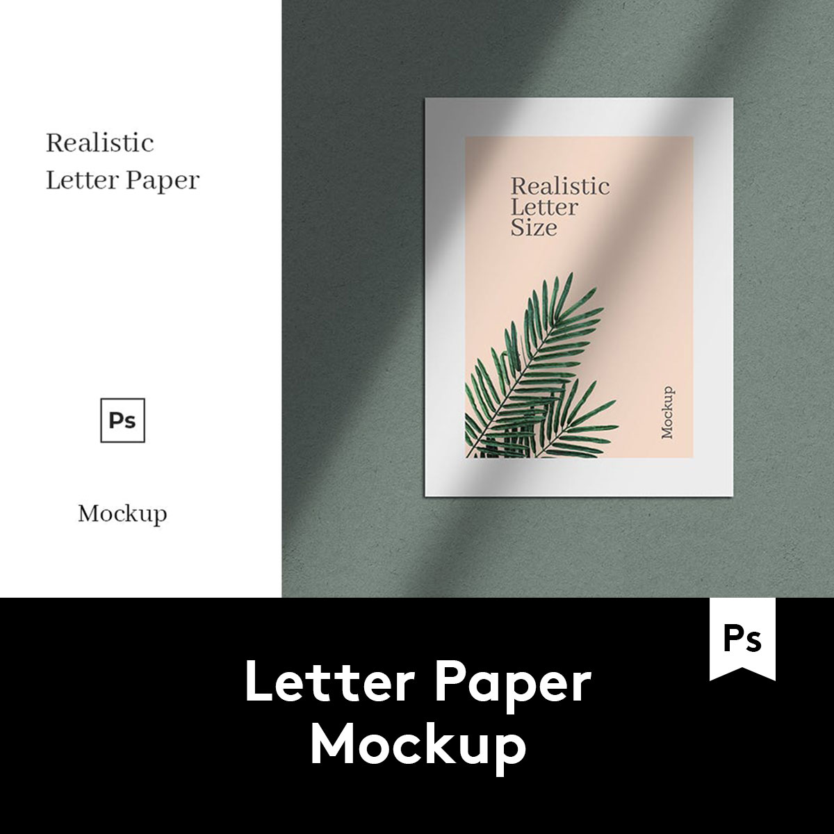 Letter Paper Mockup 办公用品信纸设计展示样机模板 M2020041701 商务/设计服务 设计素材/源文件 原图主图