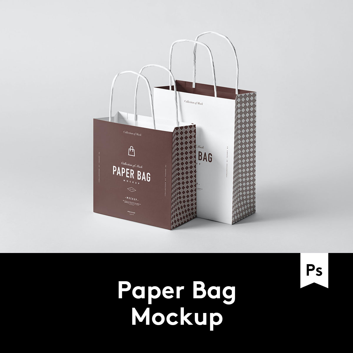 Paper Bag Mockup 8款商城购物纸质手提袋样机模板集 M2020071202 商务/设计服务 设计素材/源文件 原图主图