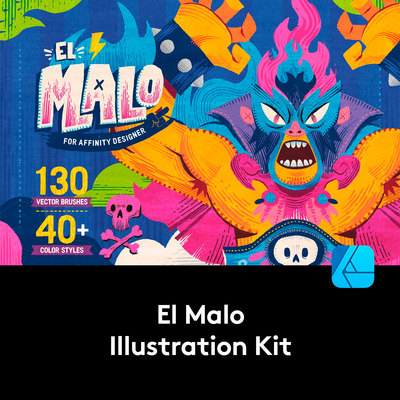 有趣漫画点状线条艺术绘画纹理质感Affinity Designer笔刷画笔