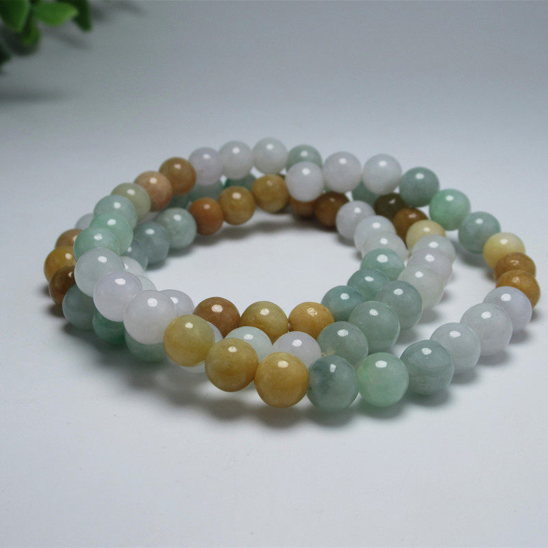 冰种黄翡时尚饰品证书手链包邮