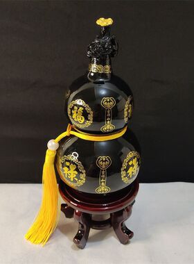 泰山墨玉葫芦福禄双全纳福家居