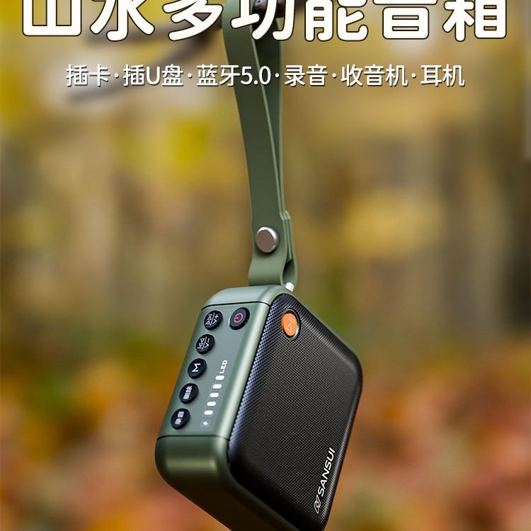 2025新款山水蓝牙音响小型便携户外跑步插卡u盘大音量收音机音箱