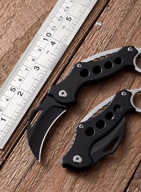 战狼随身高硬度小刀折叠刀防身刀具求生弯刀开刃刀迷你户外鹰爪刀