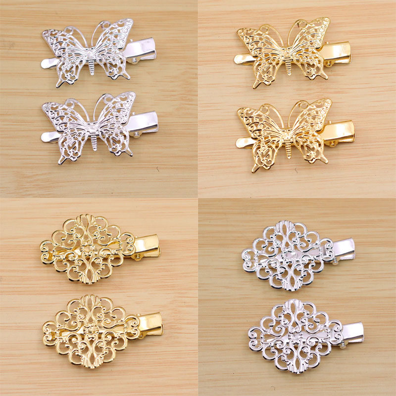 古风鸭嘴夹边夹diy手工制作发夹子发饰品头饰材料包汉服步摇配件