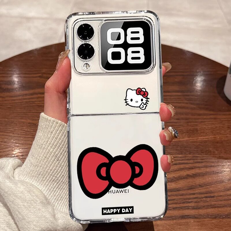 适用华为novaflip手机壳新款蝴蝶结头像Nova Flip折