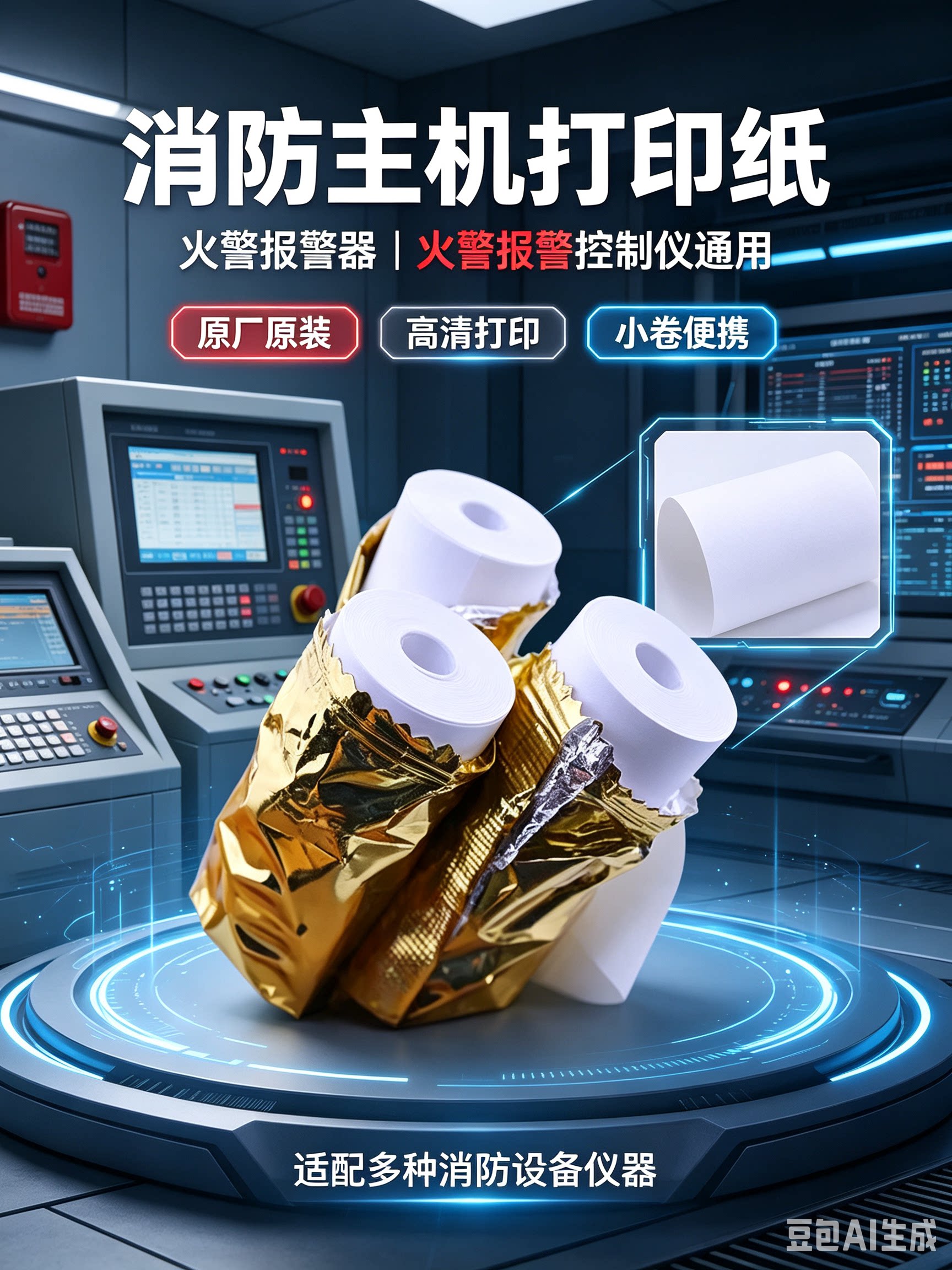 55 57*30mm热敏纸消毒柜灭菌器消毒锅火警消防控制主机通用打印纸图片