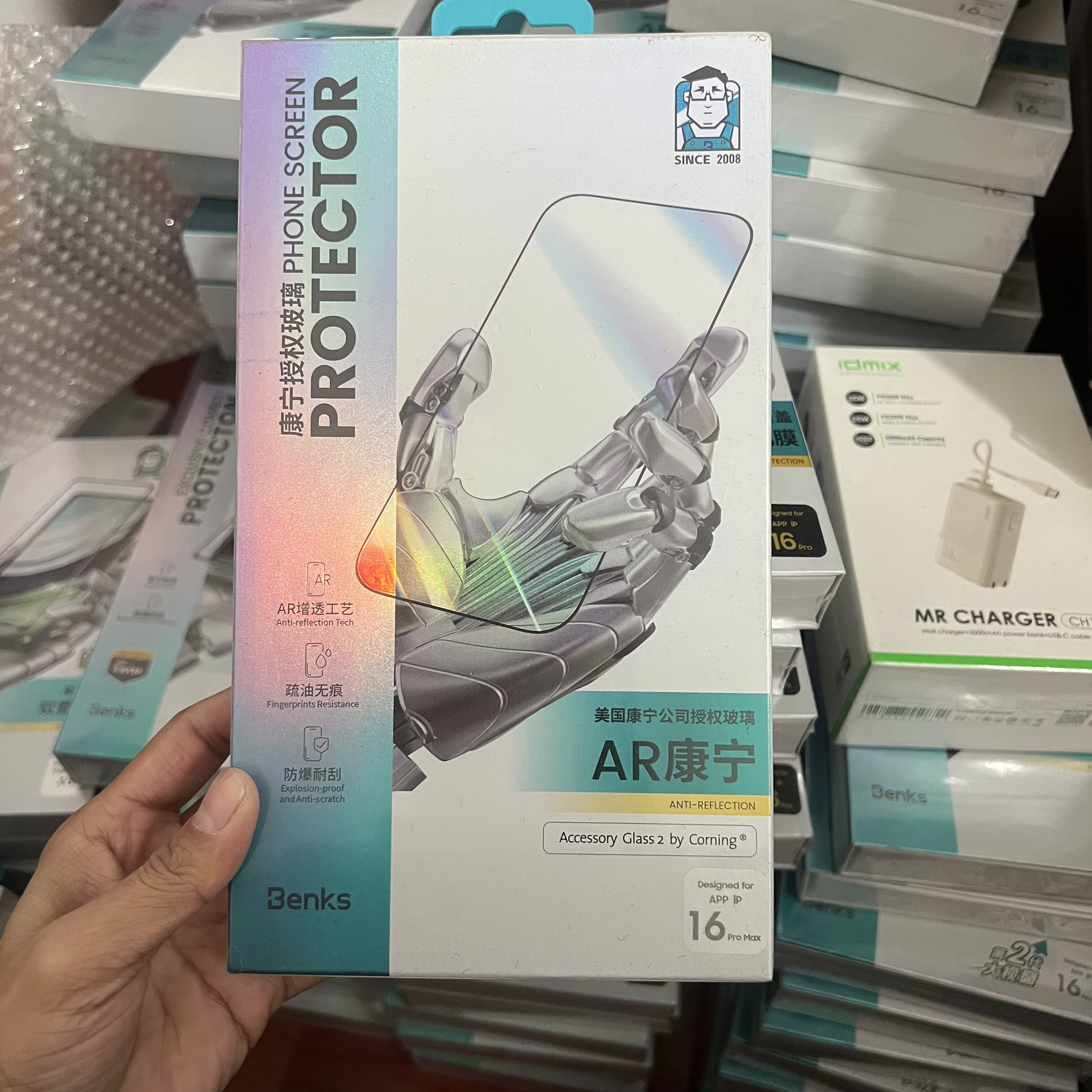 特价Benks金刚系列康宁钢化膜14promax 防眩光Ar 防
