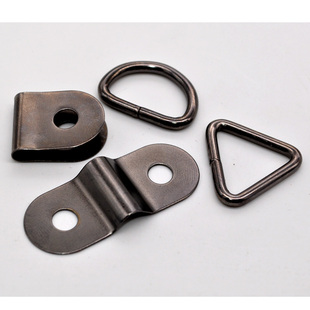 (2个)方扣手工皮枪色型夹五金配件片 可配箱包D环DIY拱桥U三角