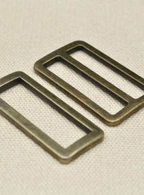 古铜色3.8cm金属三档扣 日字扣 箱包扣 活动扣方扣 口字扣调节扣