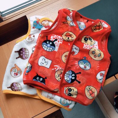 25新款儿童珊瑚绒面超人双面保暖护肚保暖贴心小马甲家居服睡衣