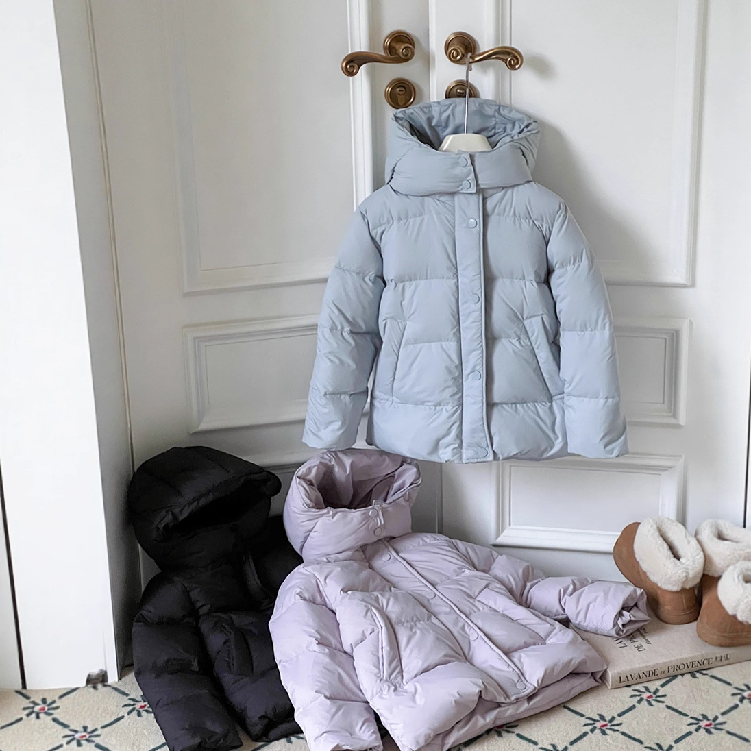 秒杀~可溯源儿童新国标90白鸭绒时髦外套男女童韩版收腰羽绒服