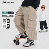 新款 男童工装 裤 童话记忆2026春季 中大童耐磨透气休闲运动长裤