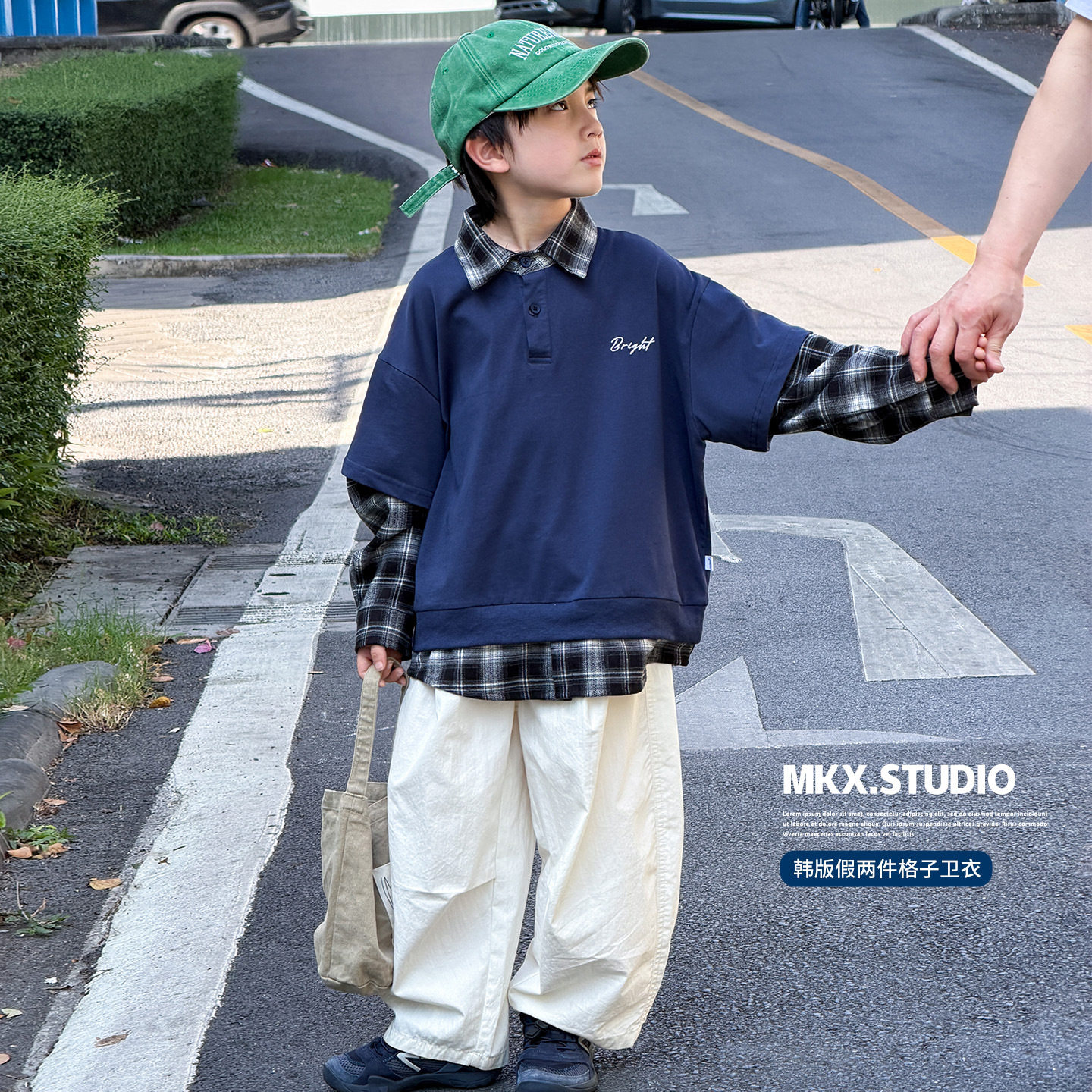 麦可希男童卫衣POLO衫春款2026新款儿童春装假两件男孩休闲上衣,童装/婴儿装/亲子装,儿童POLO衫,淘宝优惠券,粉丝福利购,淘宝优惠卷