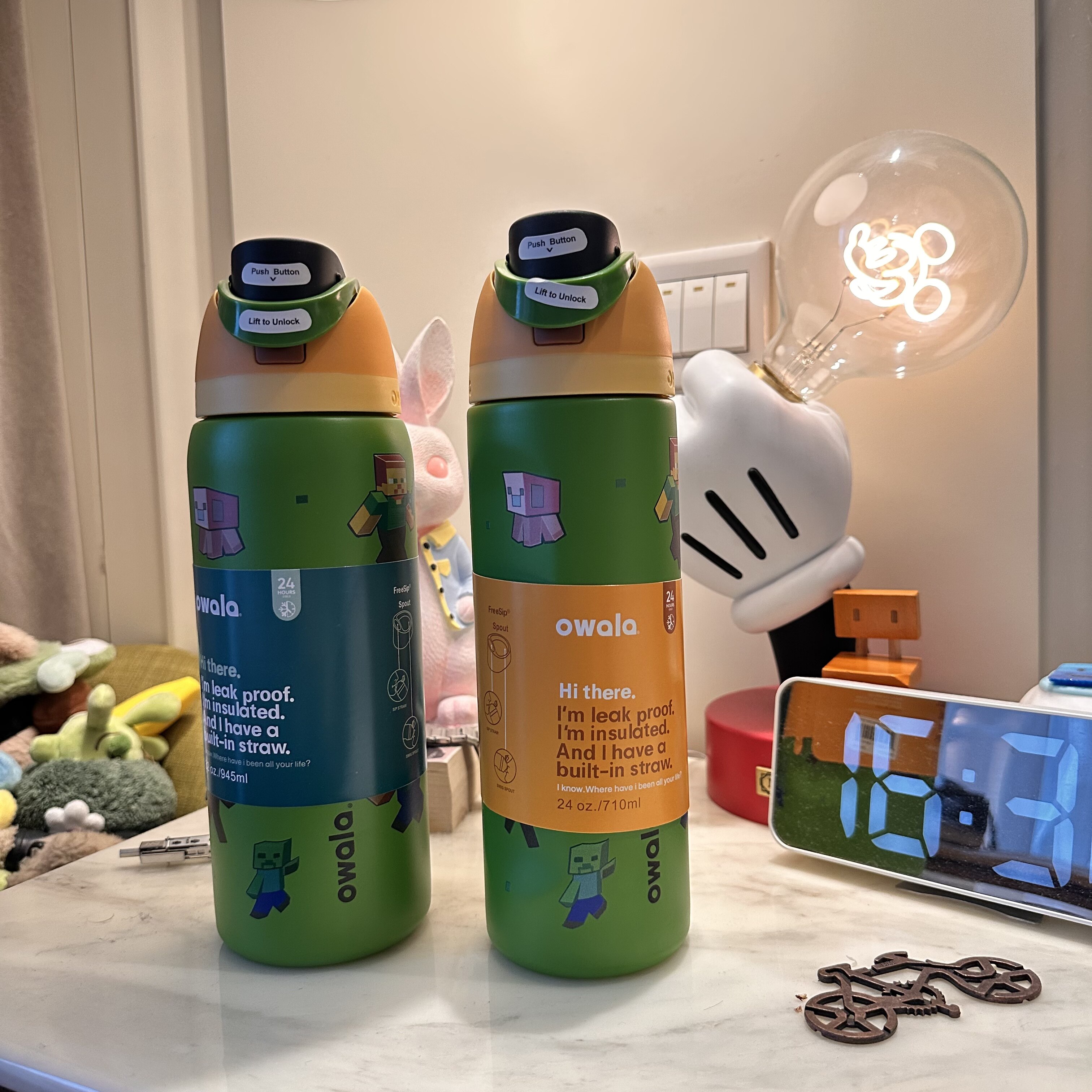 美版OwaIa水杯我的世界不锈钢保温杯保冷杯运动水杯家用吸管