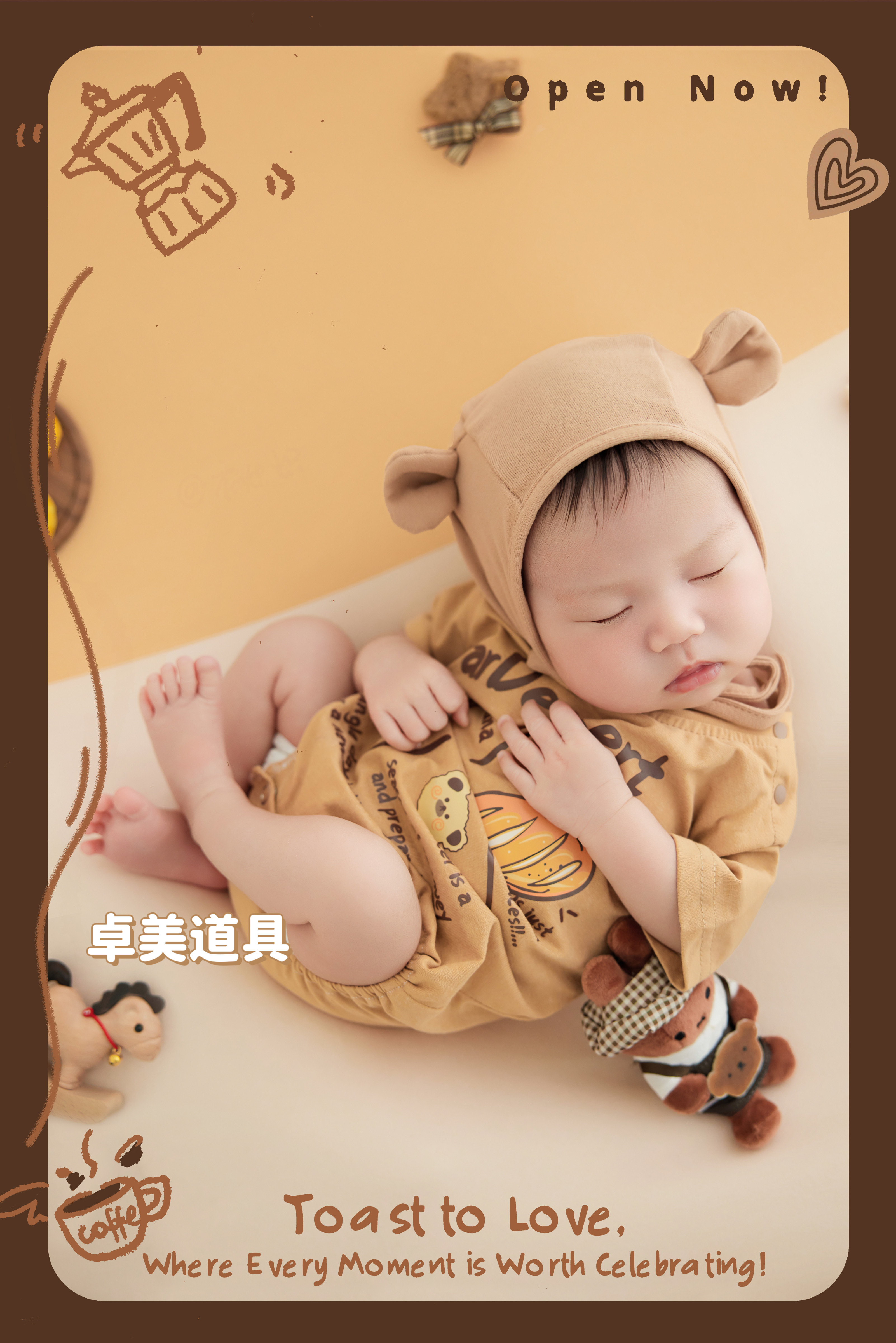 卓美道具婴儿摄影服装新生儿摄影主题衣服道具满月百天摄影主题图片
