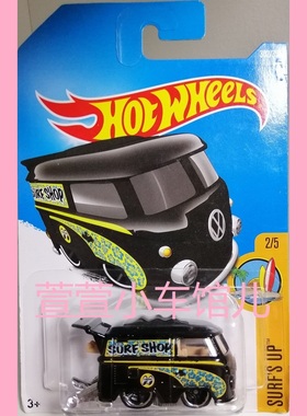 风火轮HOTWHEELS 大众T1 冬瓜卡通Q版 KOOL KOMBI 月亮眼1:64车模