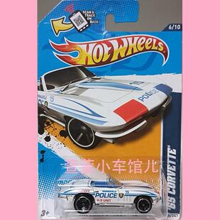 风火轮 '65雪佛兰科尔维特CHEVY CORVETTE 警车 美版1:64合金车模