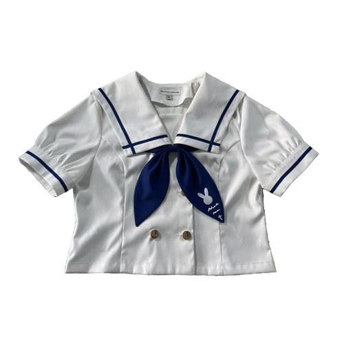 双排扣短袖水手服兔子COS