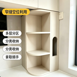 厨房包管柜台面转角架下水燃气管道遮挡柜角落调料收纳置物架定制