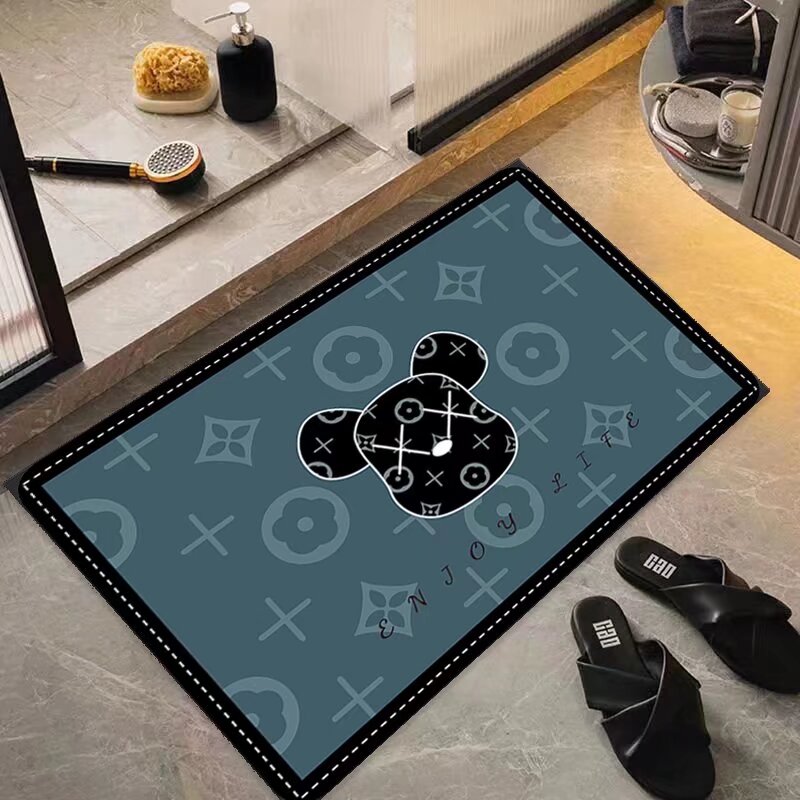 浴室软硅藻泥潮牌家用厕所门口地垫速干卫生间洗手盆防滑吸水脚垫