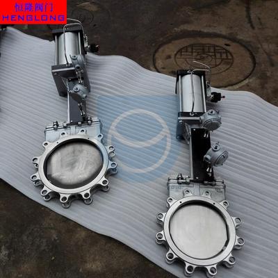 阀门304材质PZ673W-16P-DN200气动刀型闸阀卸灰卸料硬密封