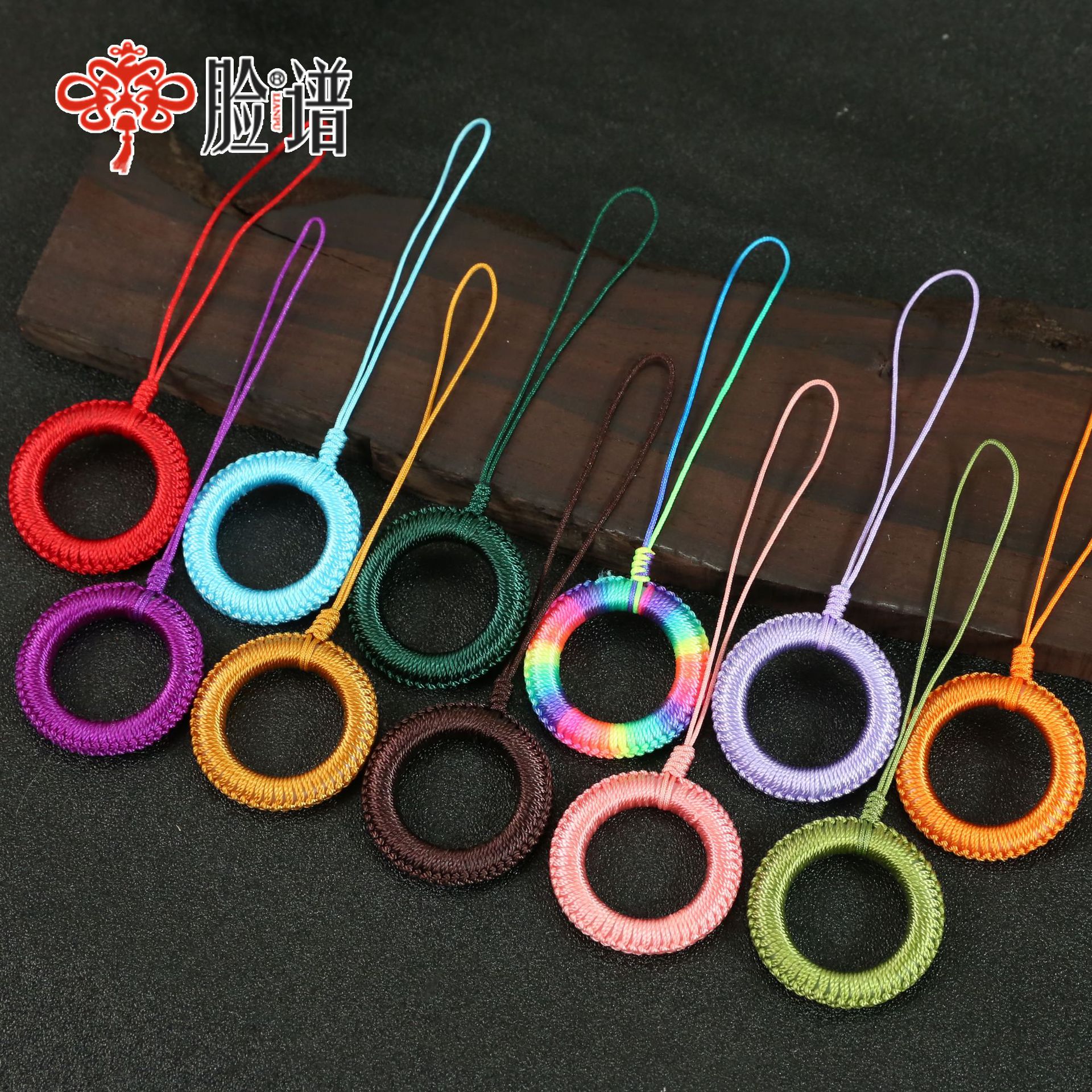 脸谱手工编织无配件手机指环