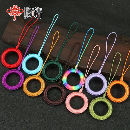 脸谱手工编织无配件手机指环