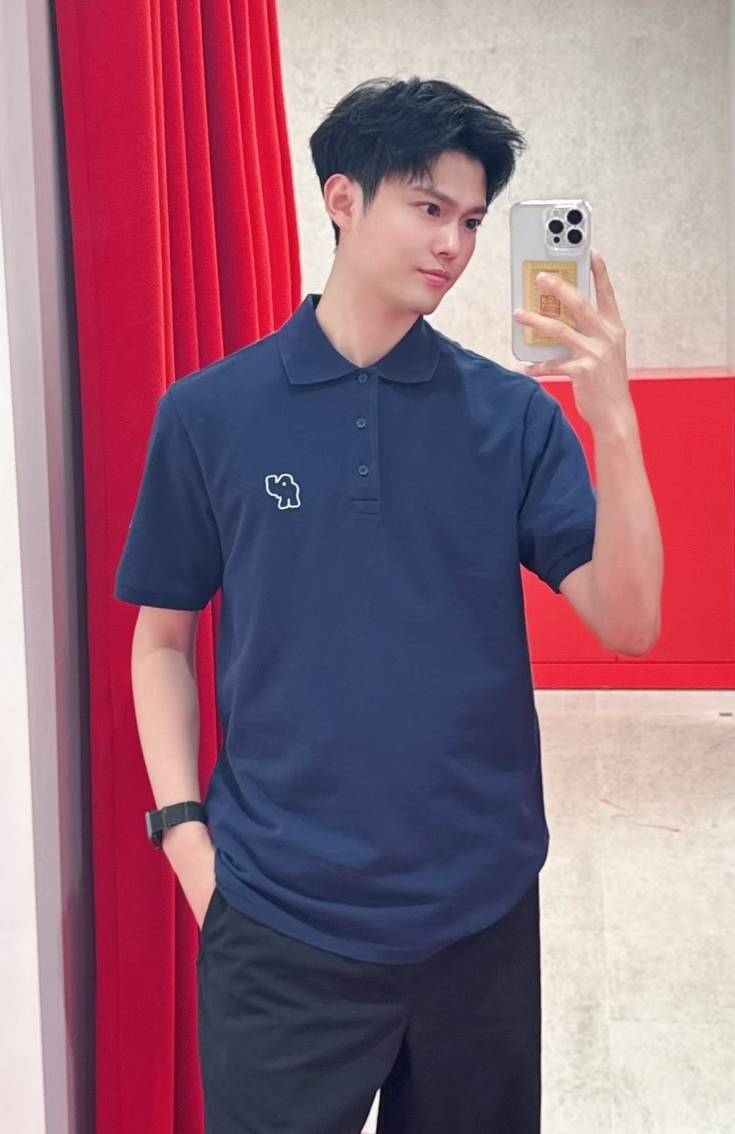 法国KENZO 26春夏新品男女同款小象短袖T恤休闲翻领上衣POLO衫