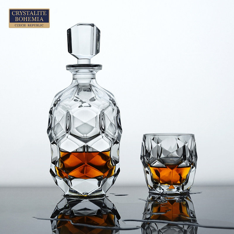 捷克进口BOHEMIA水晶玻璃 威士忌洋酒白兰地酒瓶酒具套装家用轻奢