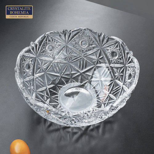 捷克进口bohemia水晶复古水果盘