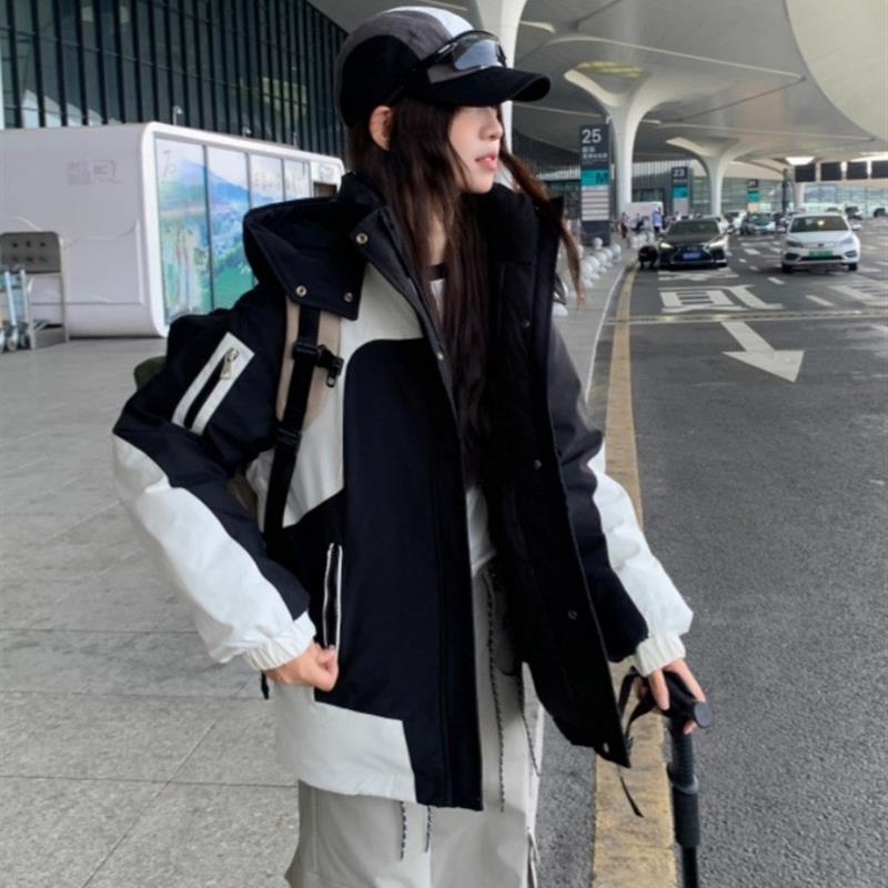 2025年新款女冬短款户外韩版宽松工装棉衣冲锋衣棉服加厚洋气外套